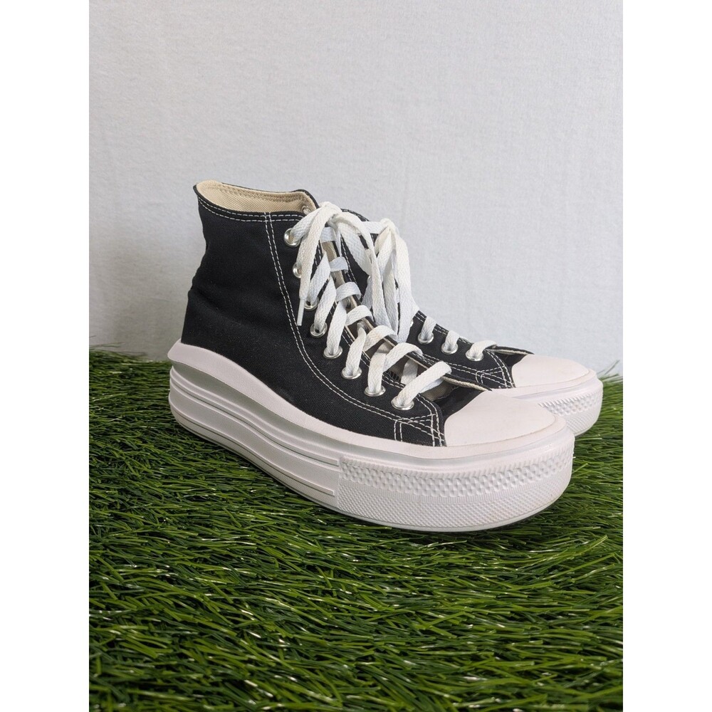 Converse All Star Move Platform Shoes Womens Size 8 Black Sneakers Chuck Taylor